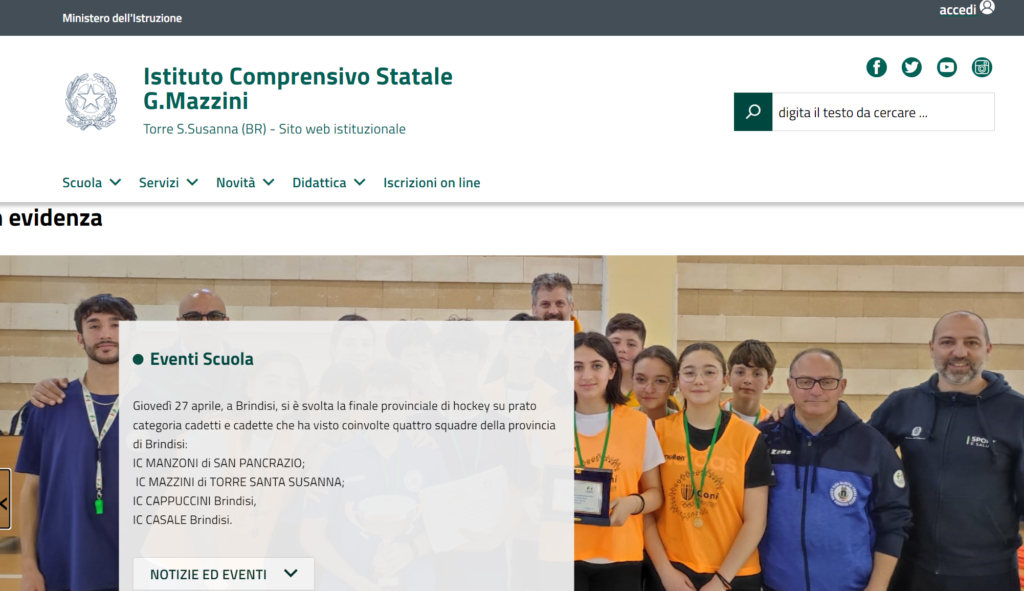 home page vecchio sito web